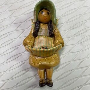 1983 ORIGINAL Christina Mae Risley Resin Figurine‎ Ornament Country Gallery 3.5"